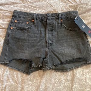Black/grey Levi jean shorts never worn tags still on